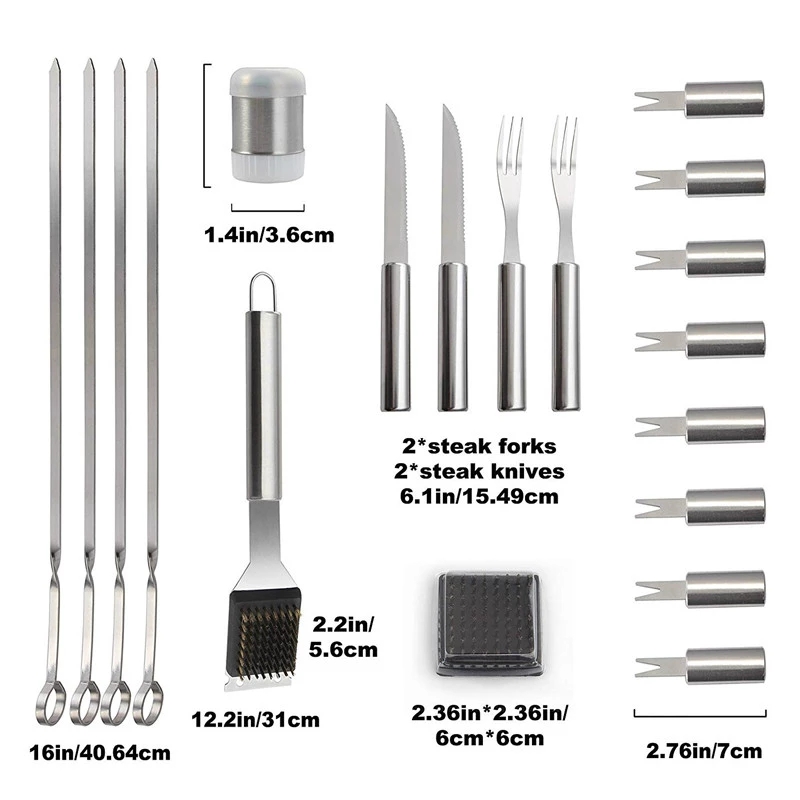 BBQ Tools Set Barbecue Grillin – обзор и цена Camping Cooking Set For 4
