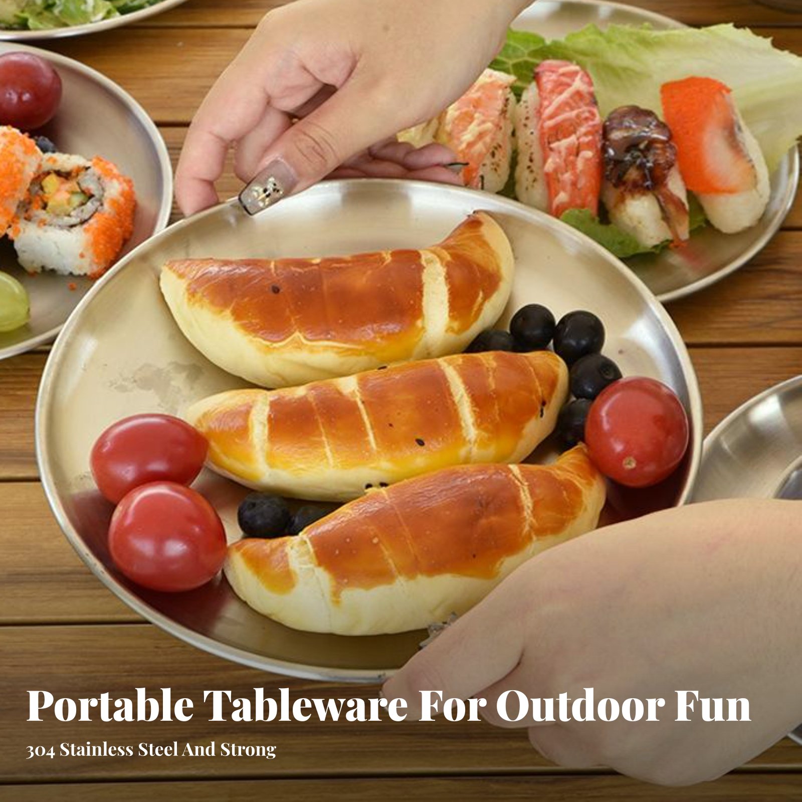 304 Stainless Steel Outdoor Ta – обзор и цена Camping Cooking Set For 4