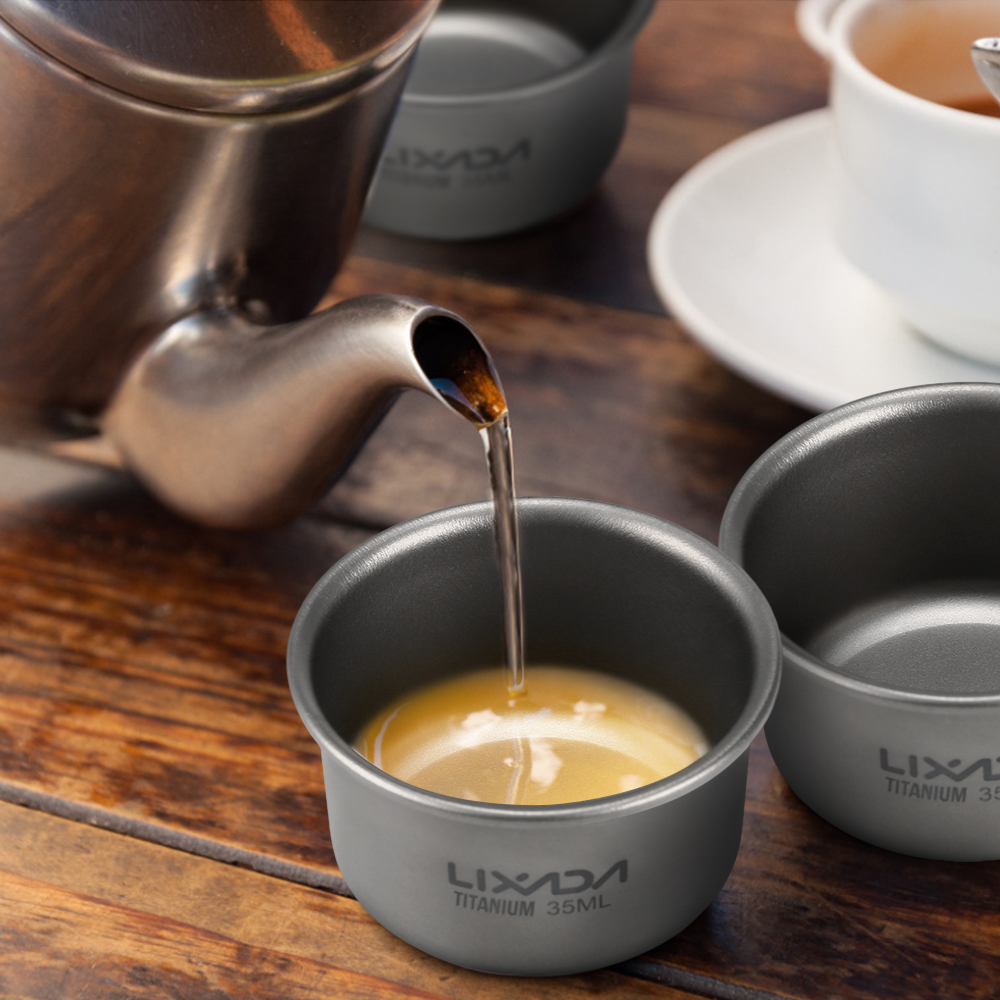 1/3pcs Lixada 35ml Mini Titani – обзор и цена Camping Cooking Pot With Lid