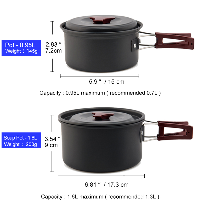 Widesea Camping Cookware Set O – обзор и цена Camping Cooking And Eating Set