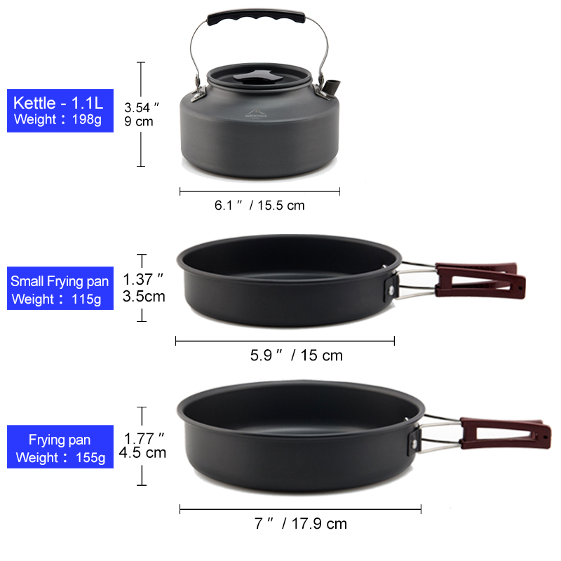 Widesea Camping Cookware Set O – обзор и цена Camping Cooking And Eating Set