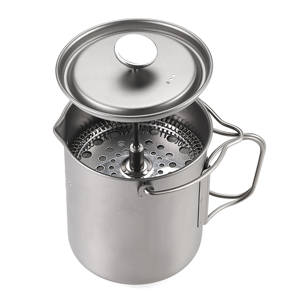 Lixada 750ml Titanium Coffee C – обзор и цена Pocket Coffee Maker
