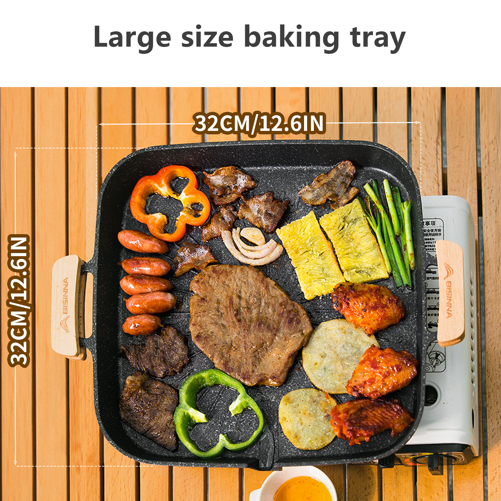 BISINNA Square BBQ Grill Pan N – обзор и цена Camping Cooking Disc