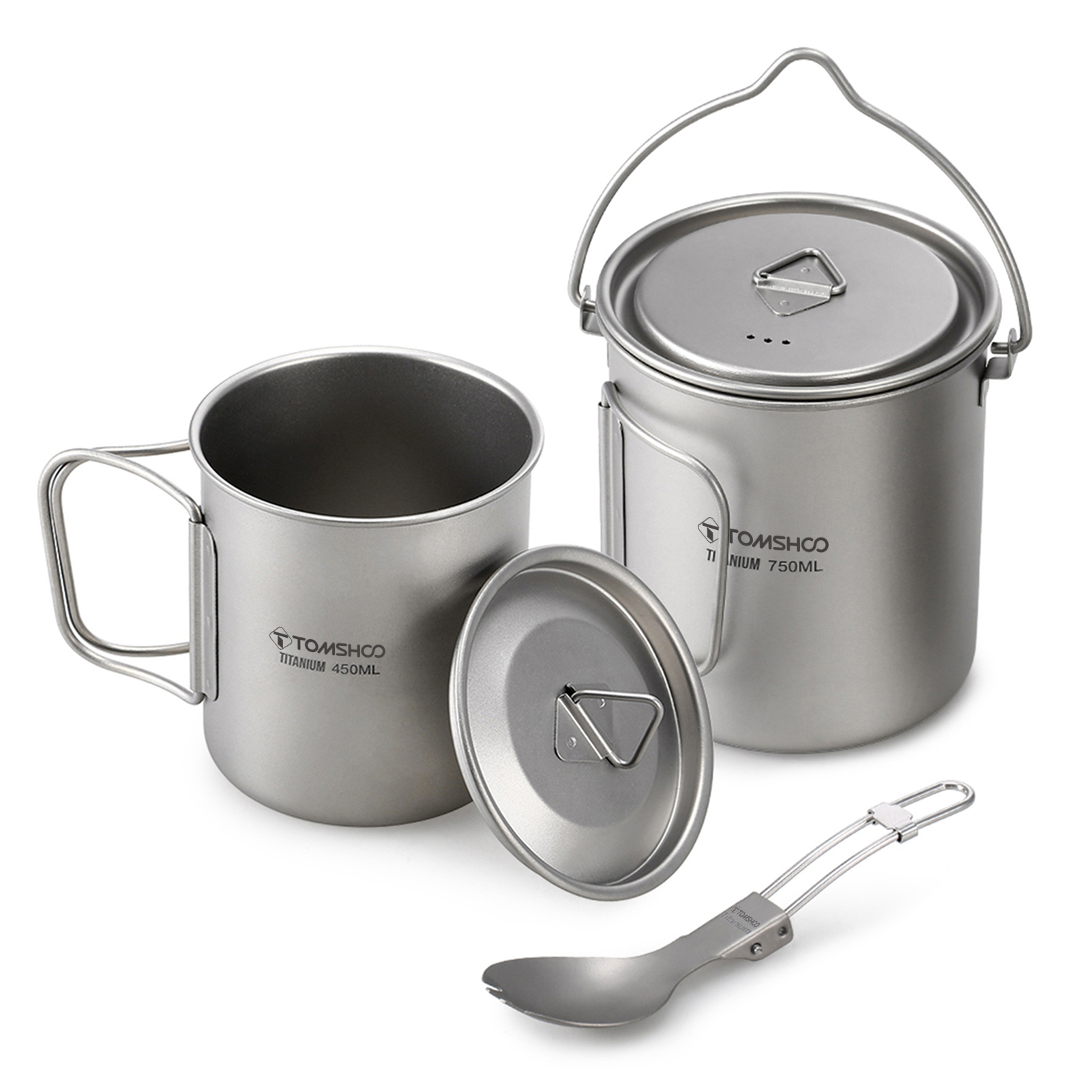 TOMSHOO Ultralight 750ml Titan – обзор и цена Camping Cooking Pot With Lid