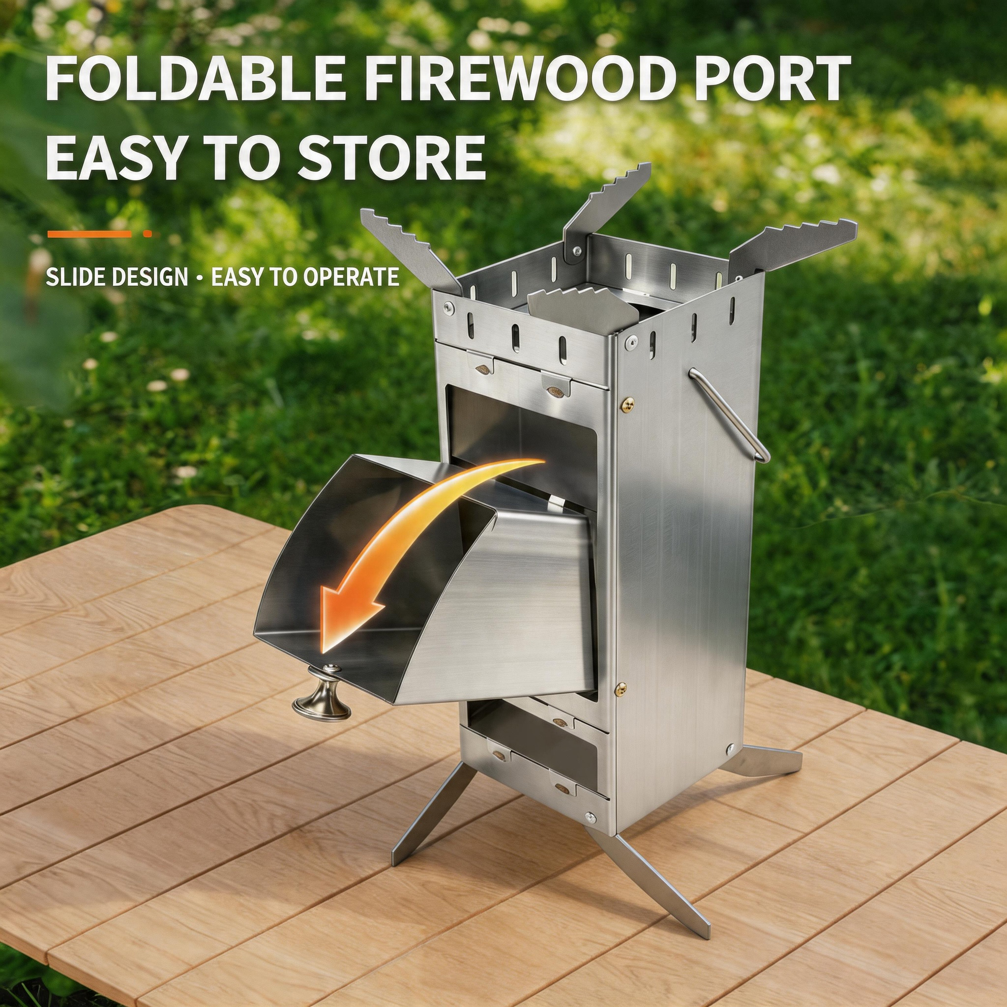 Portable Foldable Rocket Stove – обзор и цена Camping Hiking Cooking