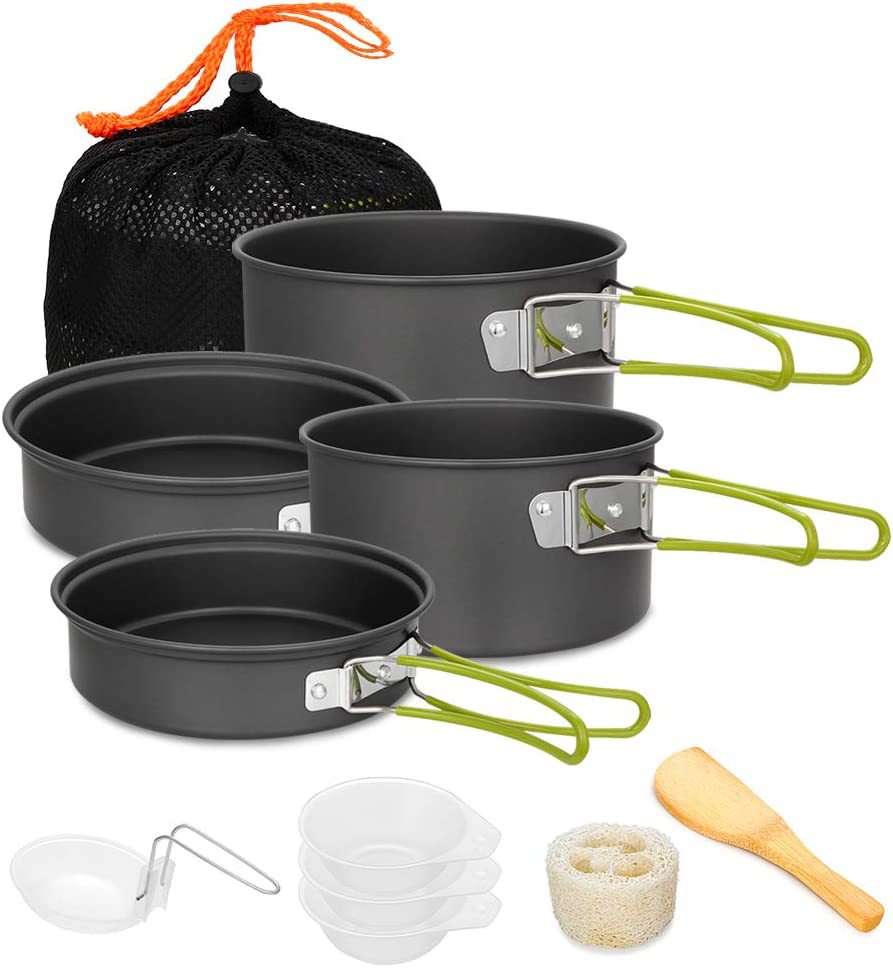 Outdoor cooking pot camping ut – обзор и цена Camping Cooking Set For 4