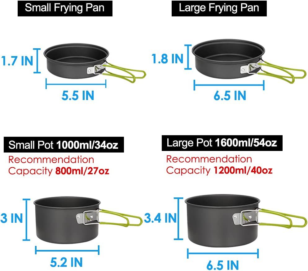Outdoor cooking pot camping ut – обзор и цена Camping Cooking Set For 4