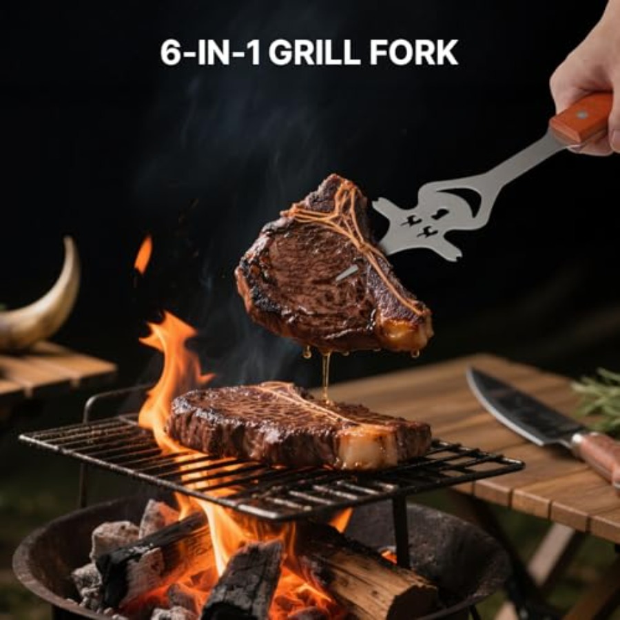 7 in 1 Stainless Steel BBQ Acc – обзор и цена Camping Cooking Accessories Set
