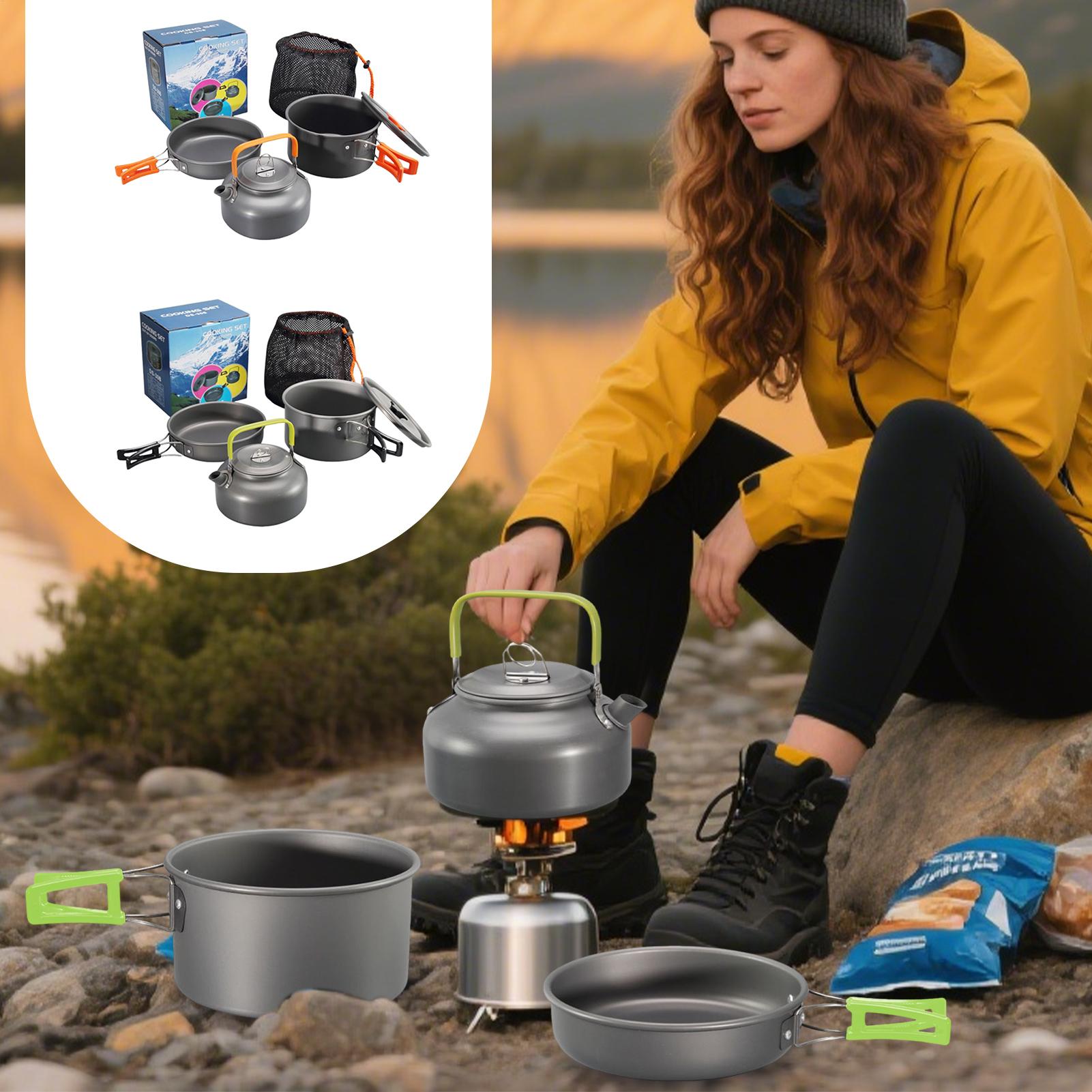 Camping Cookware Camping Cook  – обзор и цена Camping Cooking Set With Kettle