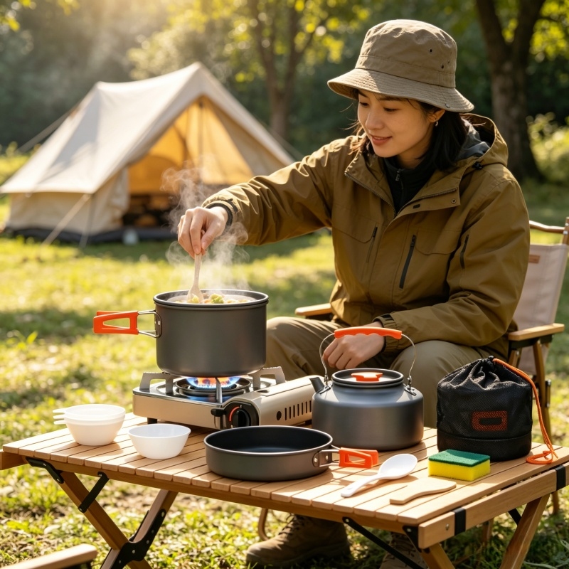 Camping Cookware Set Outdoor P – обзор и цена Camping Cooking Bundle